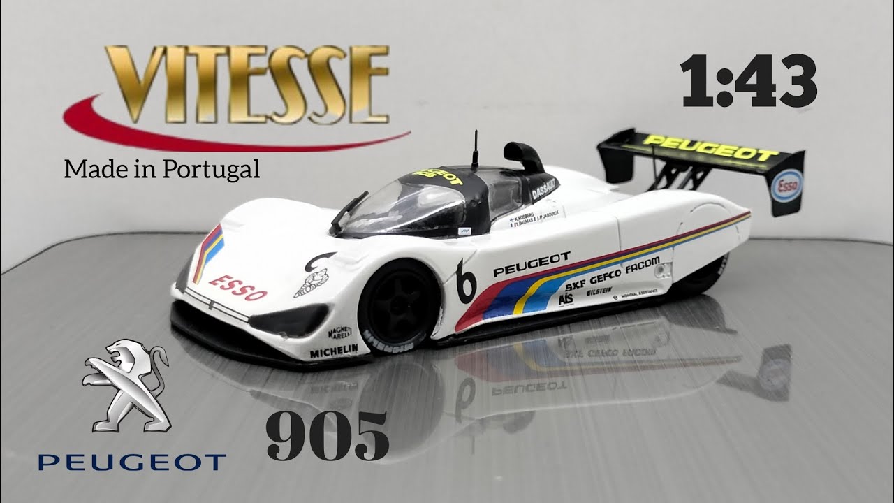 Обзор модели Peugeot 905 Le Mans 1991г. 1:43 Vitesse | Made in Portugal