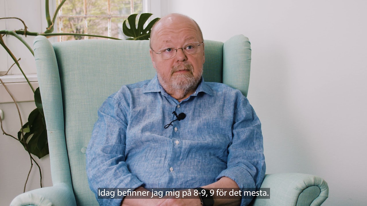 Kalle Moraeus f&ouml;re och efter behandling