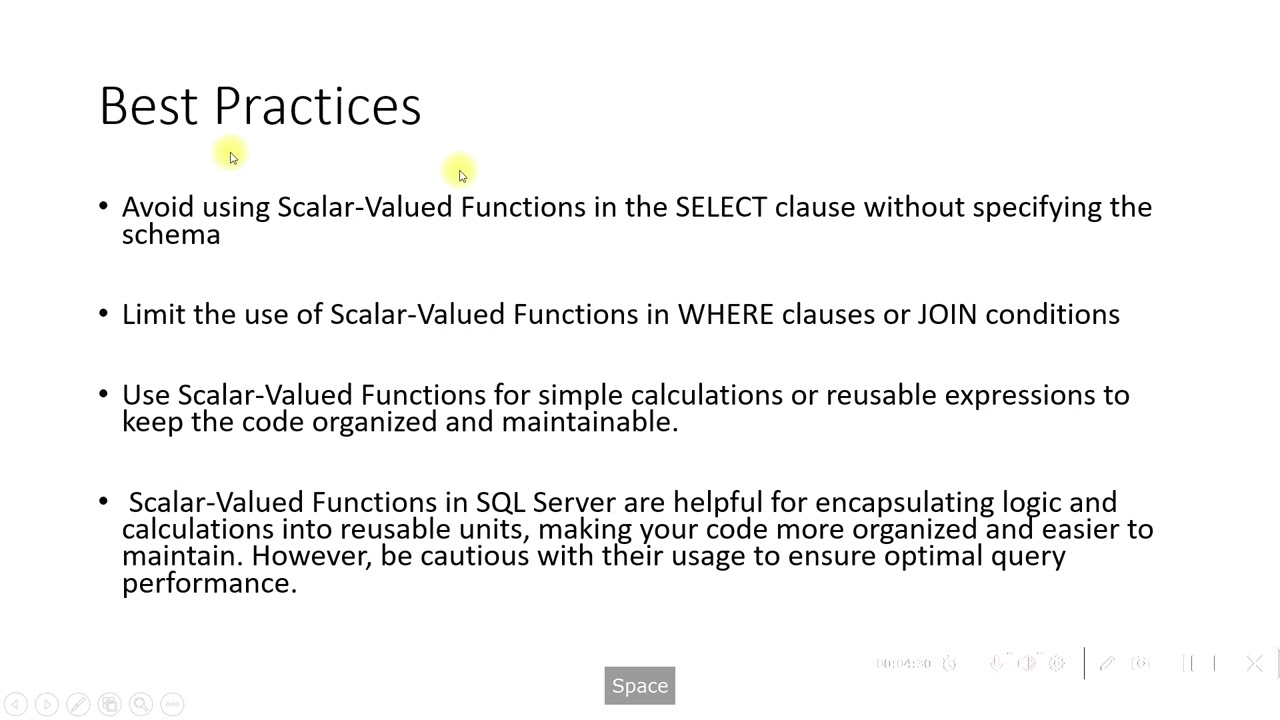 How to Use SQL Server Scalar Valued Functions