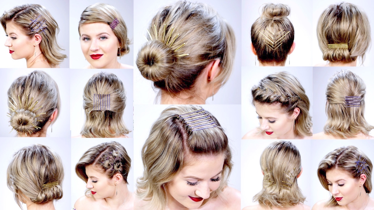 11 SUPER EASY HAIRSTYLES WITH BOBBY PINS FOR SHORT HAIR  | Milabu