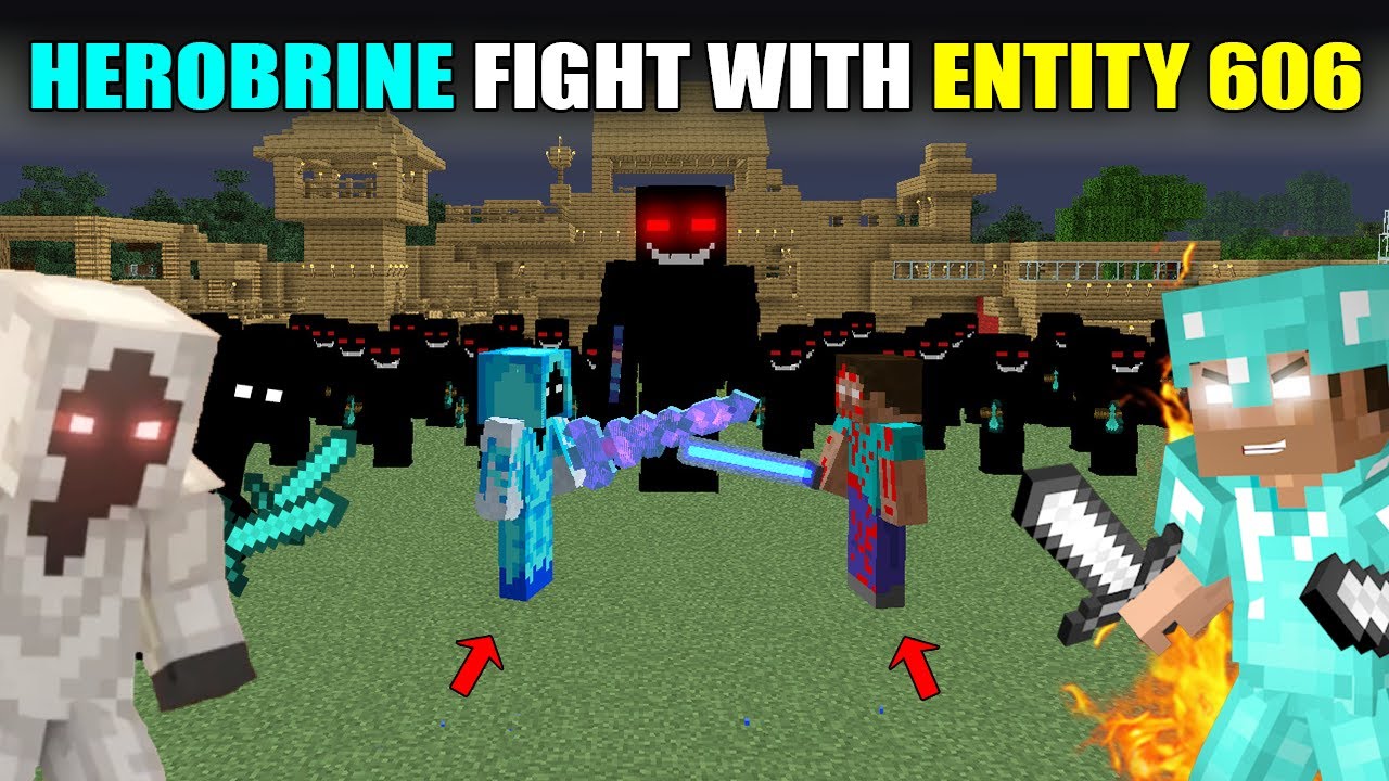 HEROBRINE SHOCKING FIGHT WITH ENTITY 606 😱 ZEROBRINE AND HOGALALLA MAKING BIGGEST ARMY