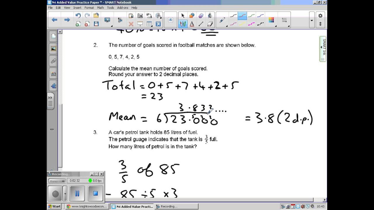 National 4 Maths Added Value Unit Paper 1