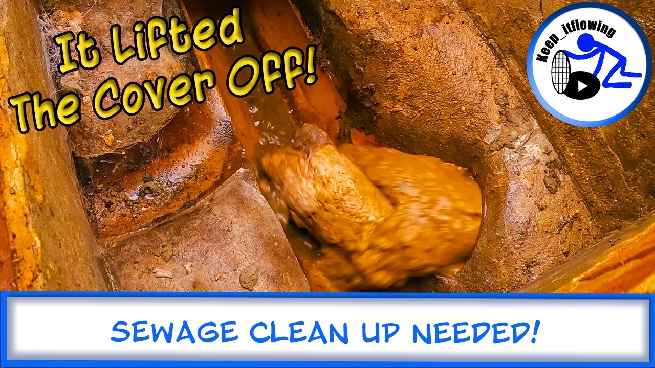 It Lifted The Cover Off! - Sewage Clean Up!