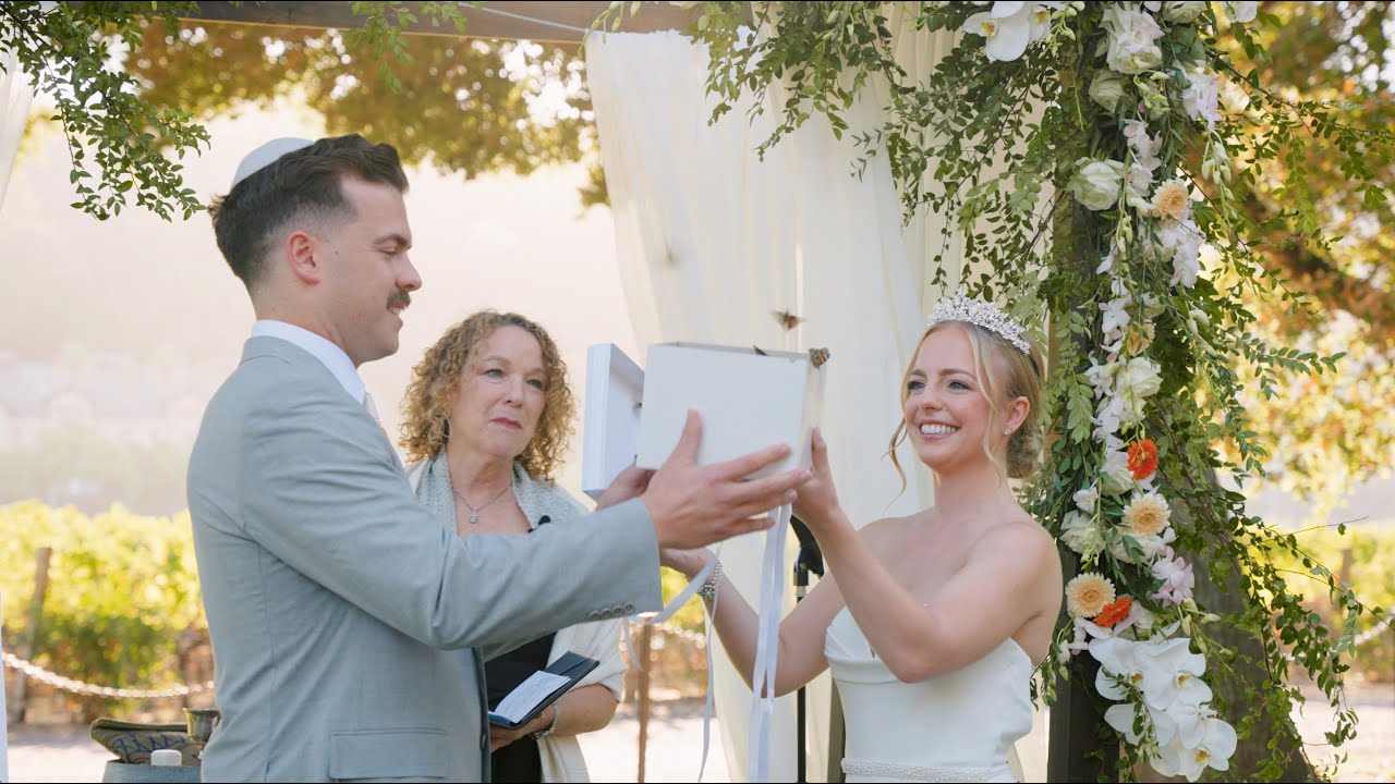 Butterfly Release to Commemorate Bride's Mom | Emotional Wedding at Charles Krug, St. Helena