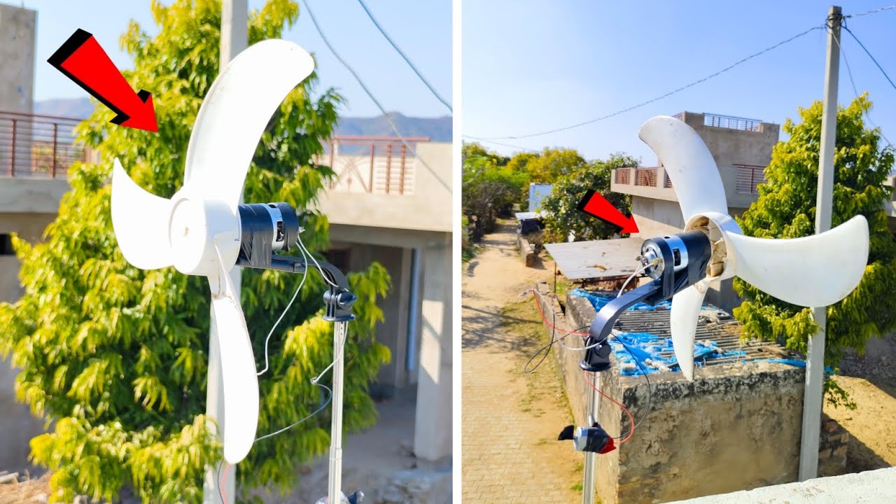 12 volt DC Motor से बनाया Mini Turbine 🤯! Kya yah free Electric generator Karega 🤔