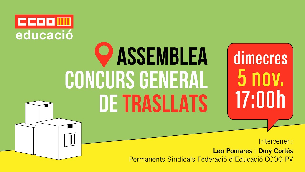 ASSEMBLEA INFORMATIVA CONCURS GENERAL DE TRASLLATS 25-26
