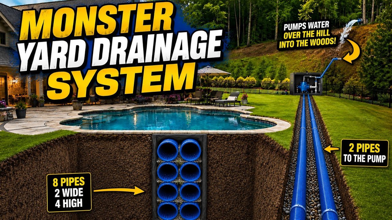 How to Drain a High Water Table from Under Concrete & Inground Swimming Pool - Goodrich, Michigan
