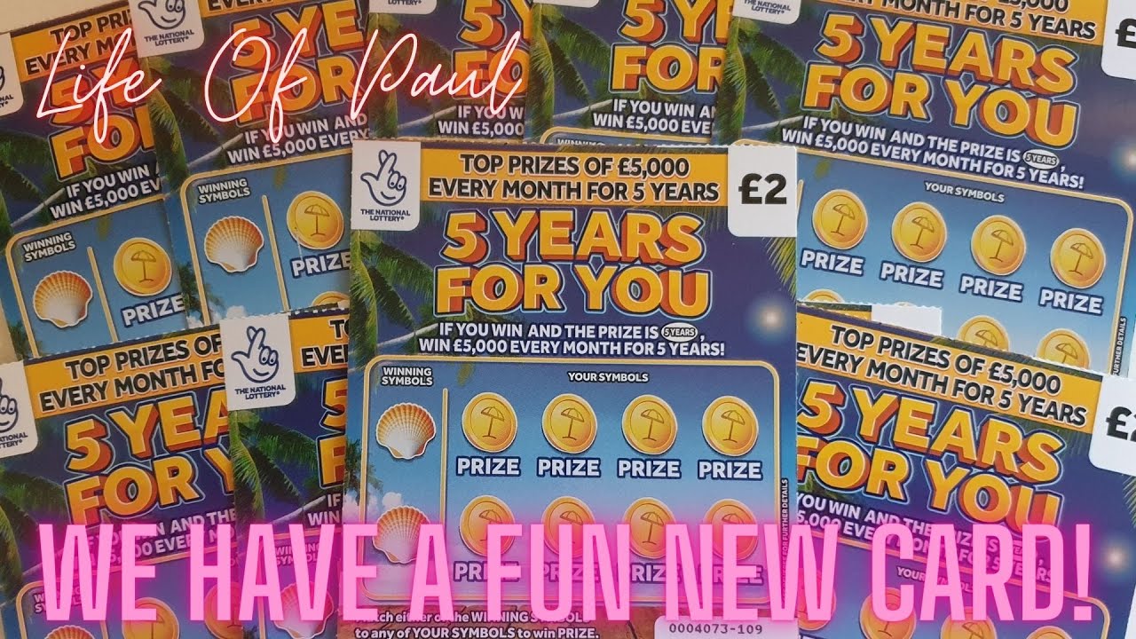 Brand New £2 Lottery Scratch Cards. £20 of the 5 Years For You cards, a fun looking new card.