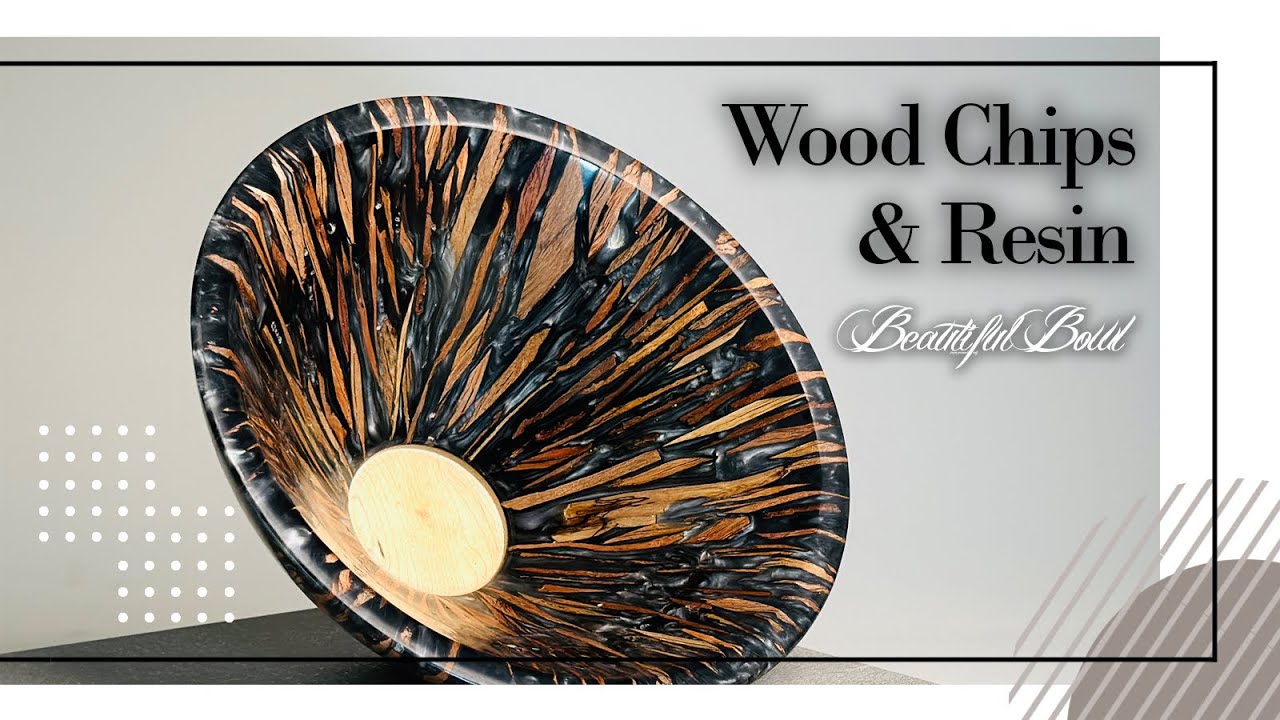 Wood Chips & Resin Bowl Turning – Dramatic Texture & Glossy Finish
