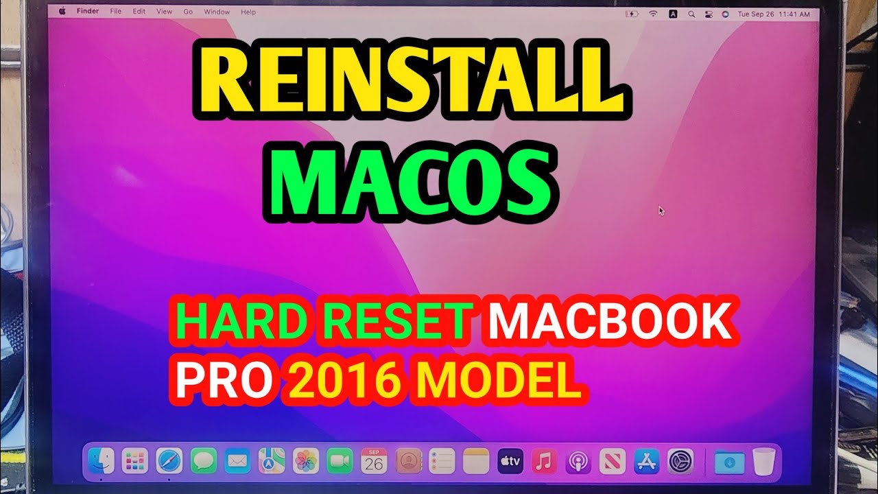 How to hard reset or reinstall  macos MacBook pro 2016 model/format MacBook pro easy way at home