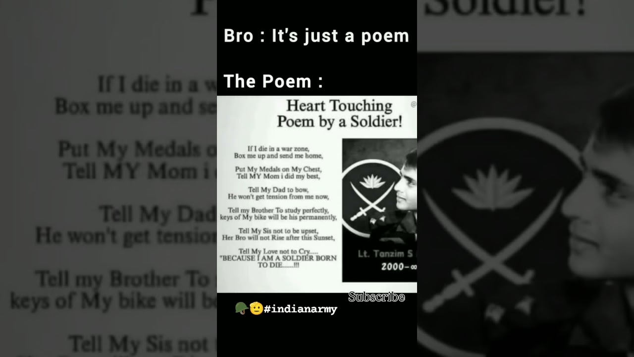 HEART TOUCHING EMOTIONS BY A SOLDIER || ITS EMOTIONS #indianarmy #poem #army #india  #viralshort