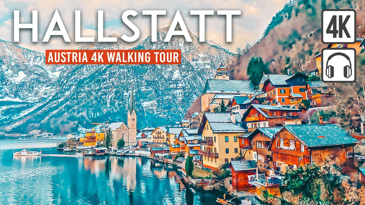 HALLSTATT Winter 4K Walking Tour (Austria) - Captions & Immersive Sound [4K Ultra HD/60fps]