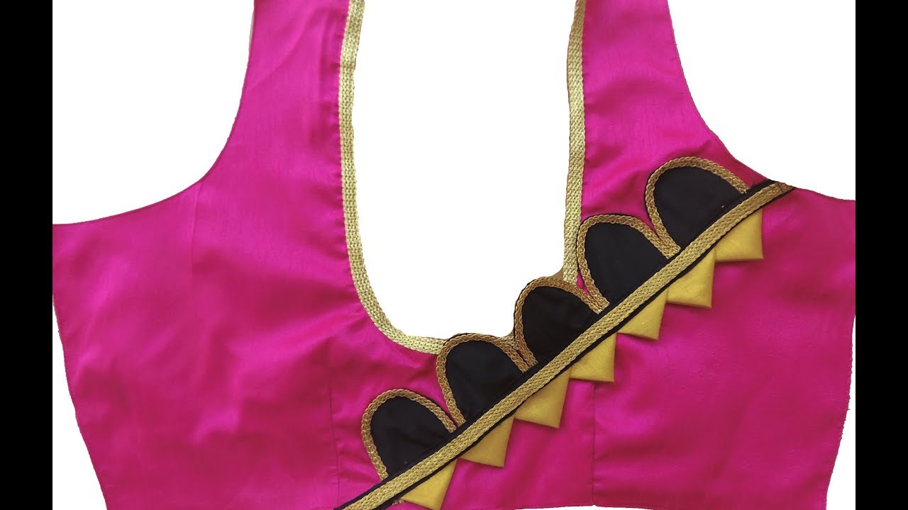Beautiful back neck design for boluse cutting and stitching