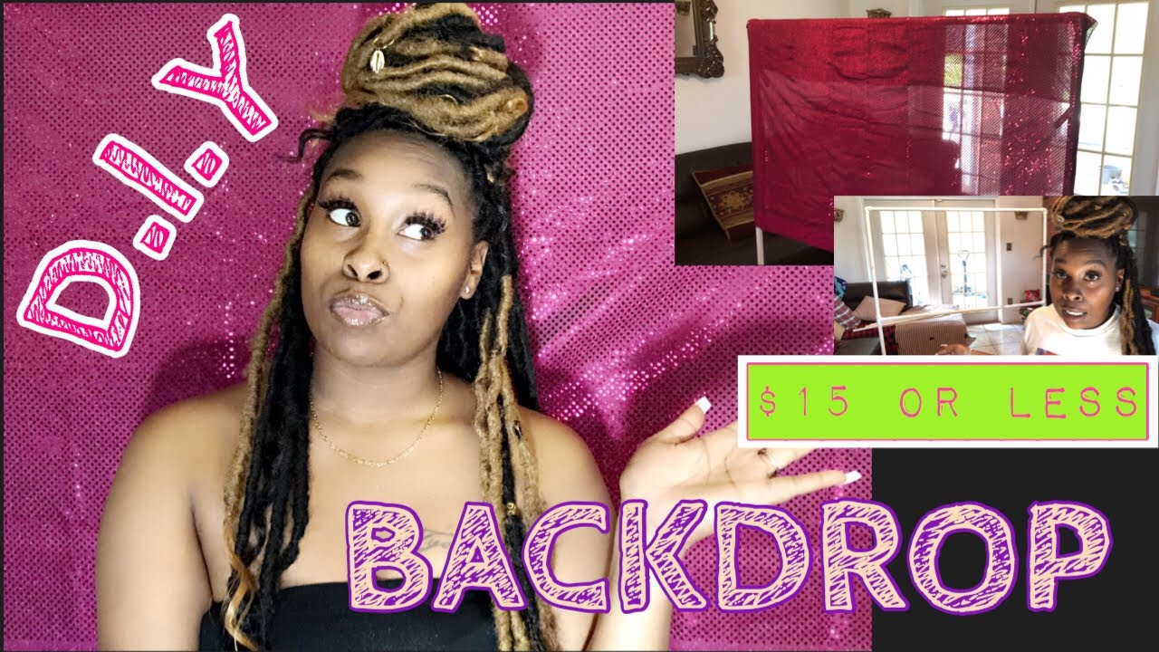 DIY | HOW TO DO A BACKDROP STAND $15 OR LESS | DIY TUTORIAL FOR DUMMIES
