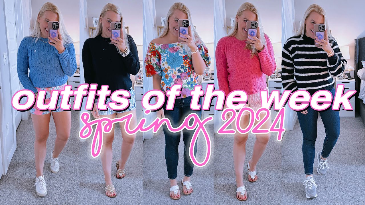 Colorful Spring Outfits Of The Week 🌷✨ (preppy Spring outfit ideas 2024)