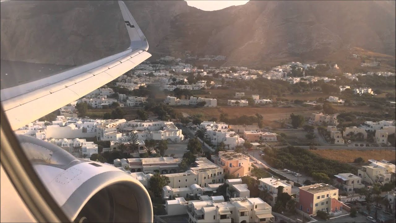 Finnair A321 Sharklet (A321ER) Spectacular Approach And Landing To Santorini [FullHD]