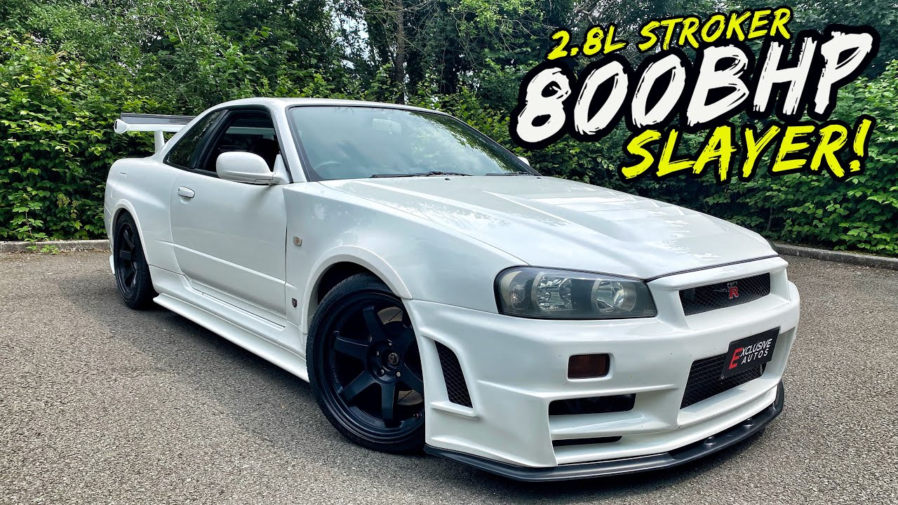 *PHENOMENAL* 800BHP R34 NISSAN GTR 2.8L STROKER GETS FULLY SENT