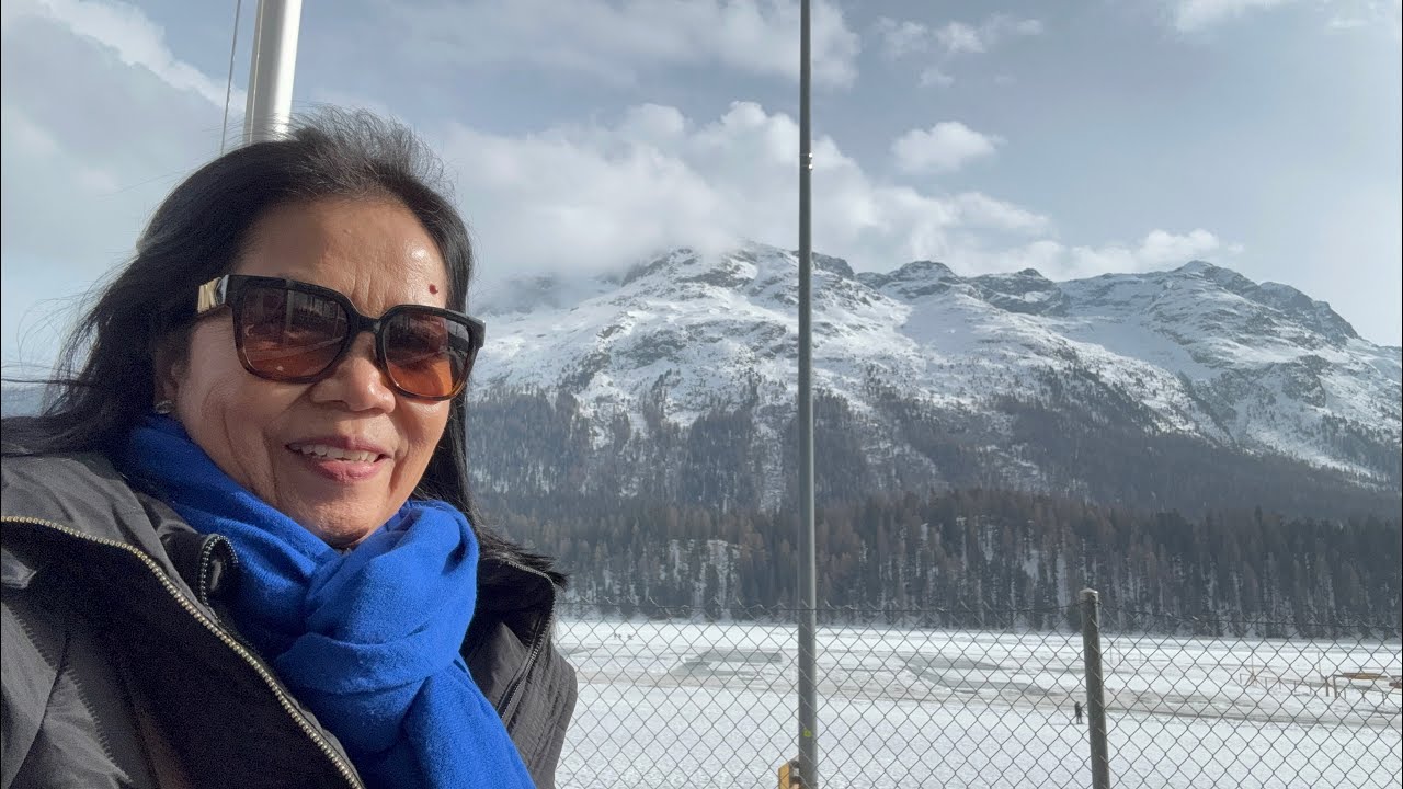 Join my journey to St. Moritz Switzerland see the amazing Mountains 