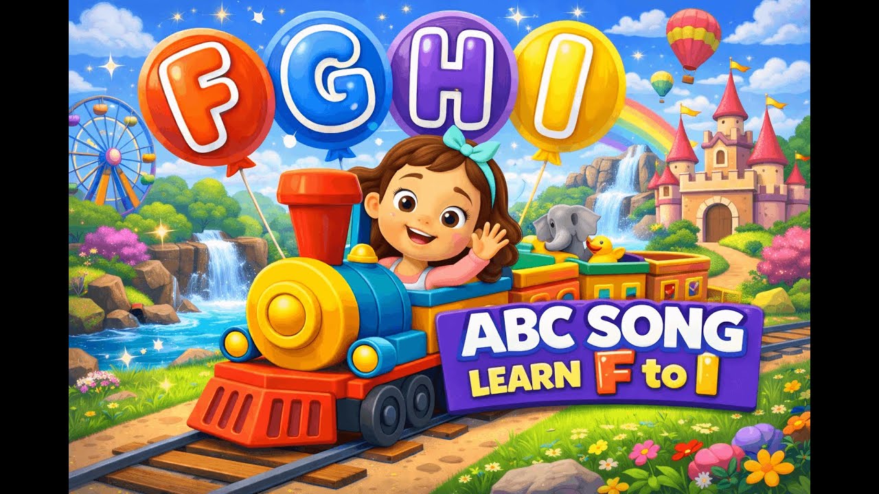 ABC Song – Learn Letters F to I | Phonics Train Song for Kids | Alphabet Learning Video