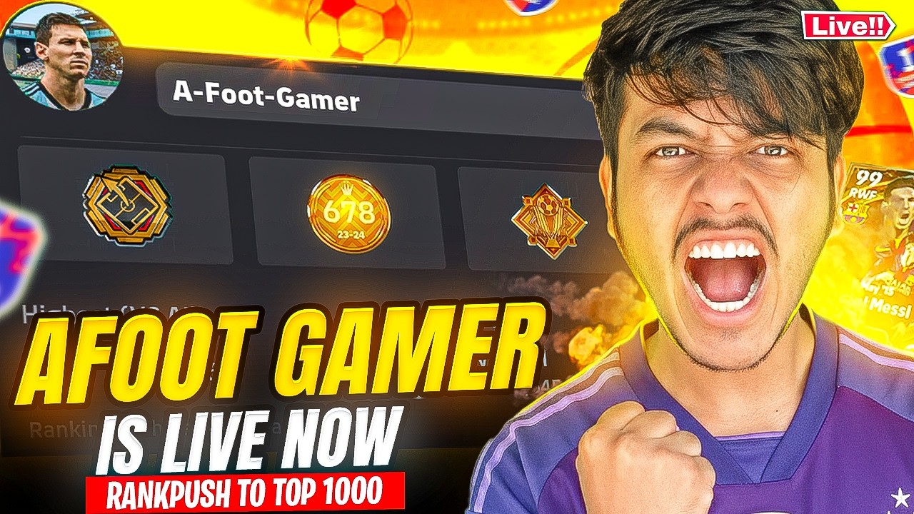 🔴Subscriber Accounr Rankpush 🫨❤️ || Road To Division 1🔥|#live  #efootball #afootgamer #streaming