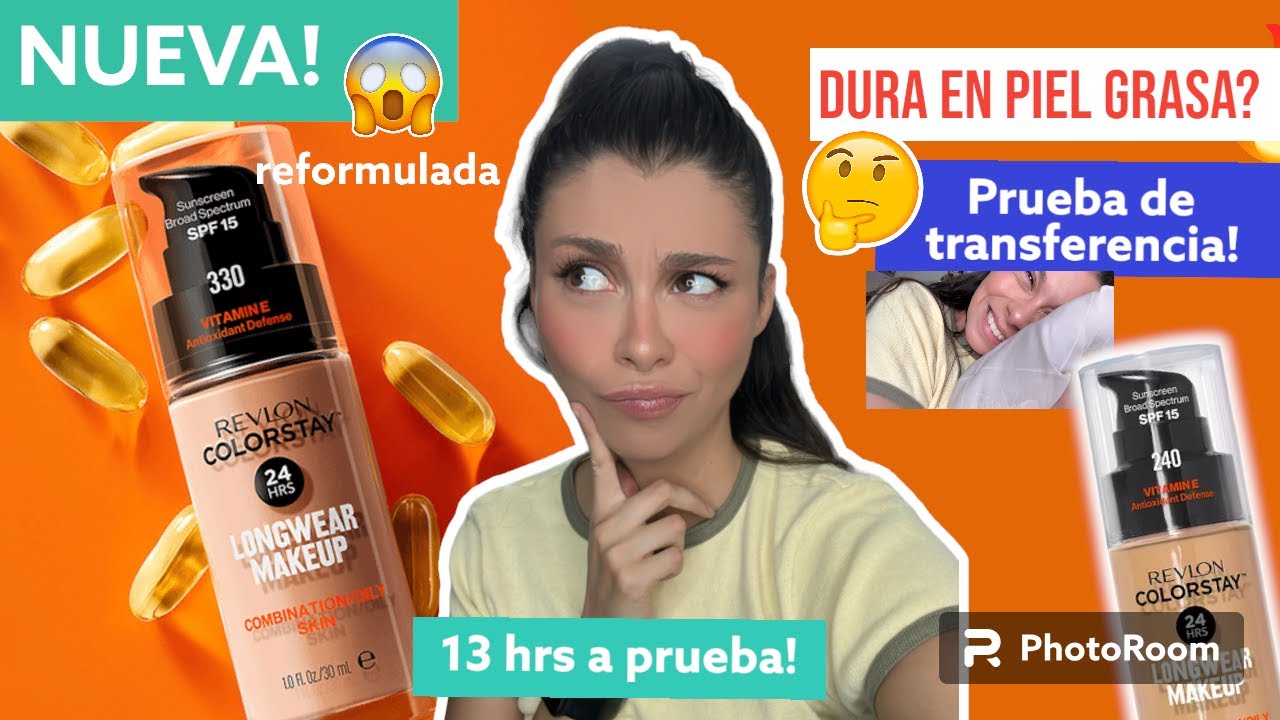 😱NUEVA REVLON COLORSTAY🔥... 13 horas en piel grasa con nueva formula! Vale la pena? | KAREN GUP