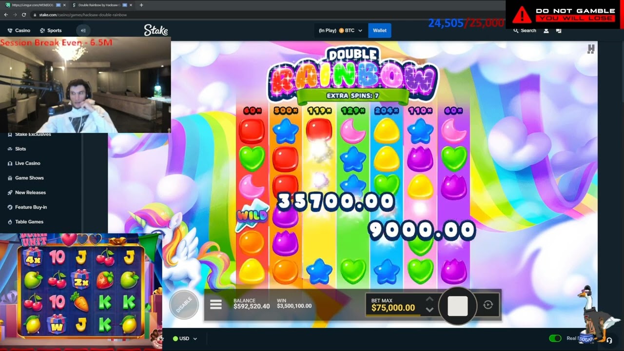 TRAINWRECKSTV 5.5M WIN ON DOUBLE RAINBOW