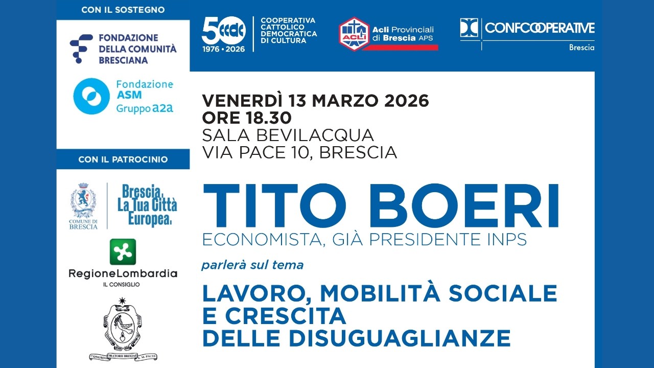 Incontro con Tito Boeri - Lavoro, mobilità sociale e crescita delle disuguaglianze