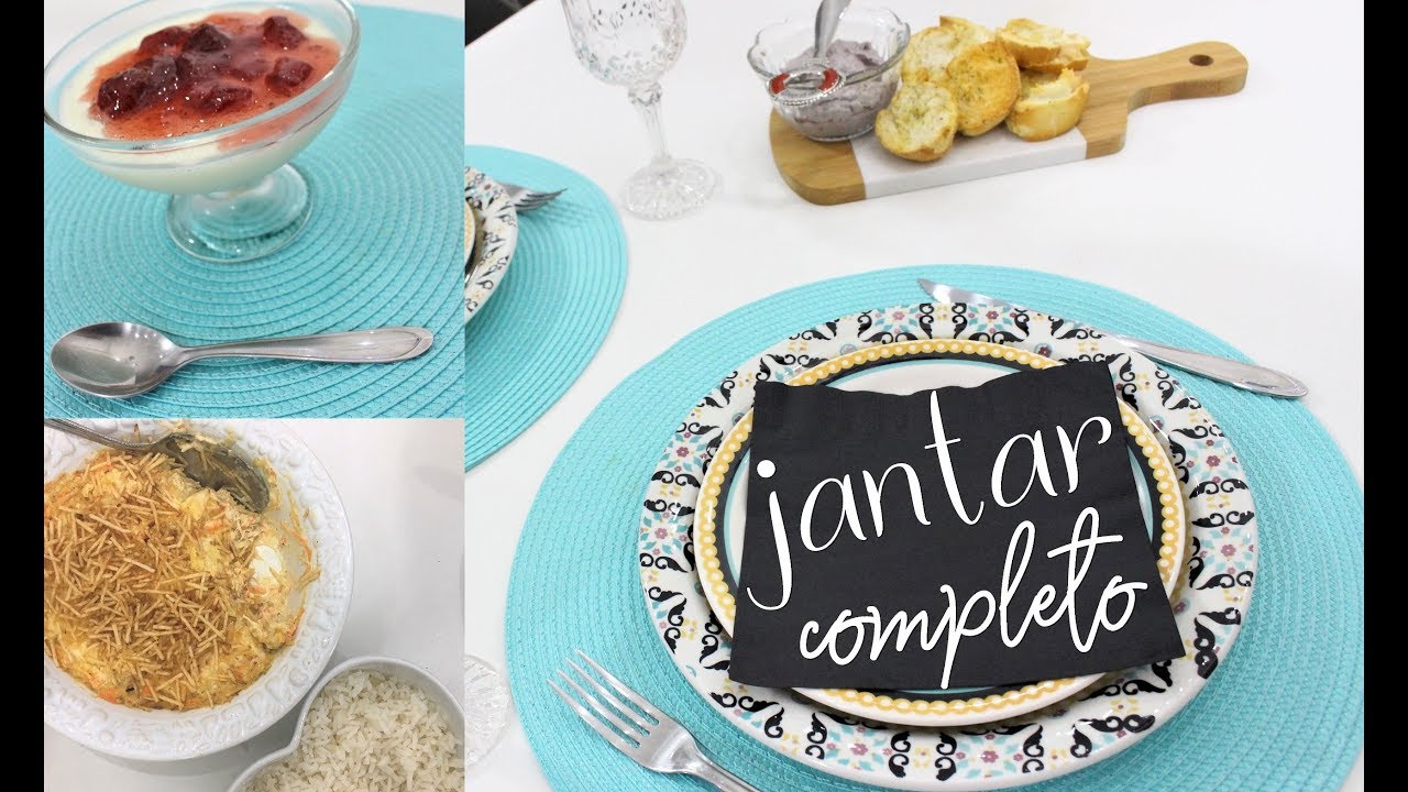JANTAR COMPLETO: entrada, prato principal e sobremesa! #NATNACOZINHA