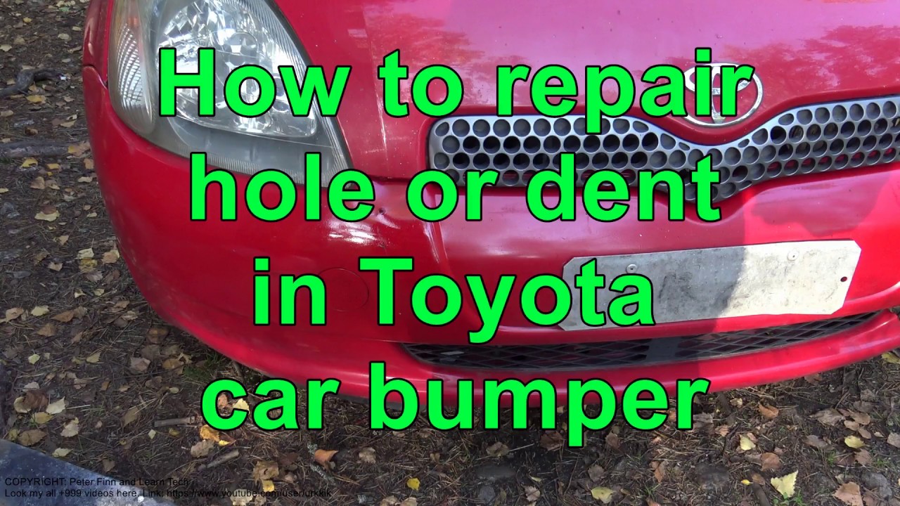 How to repair hole or dent in Toyota car bumper