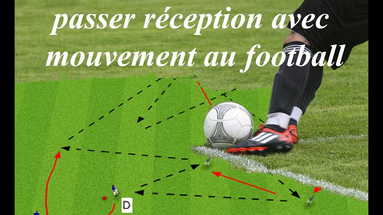 passer réception avec mouvement au football