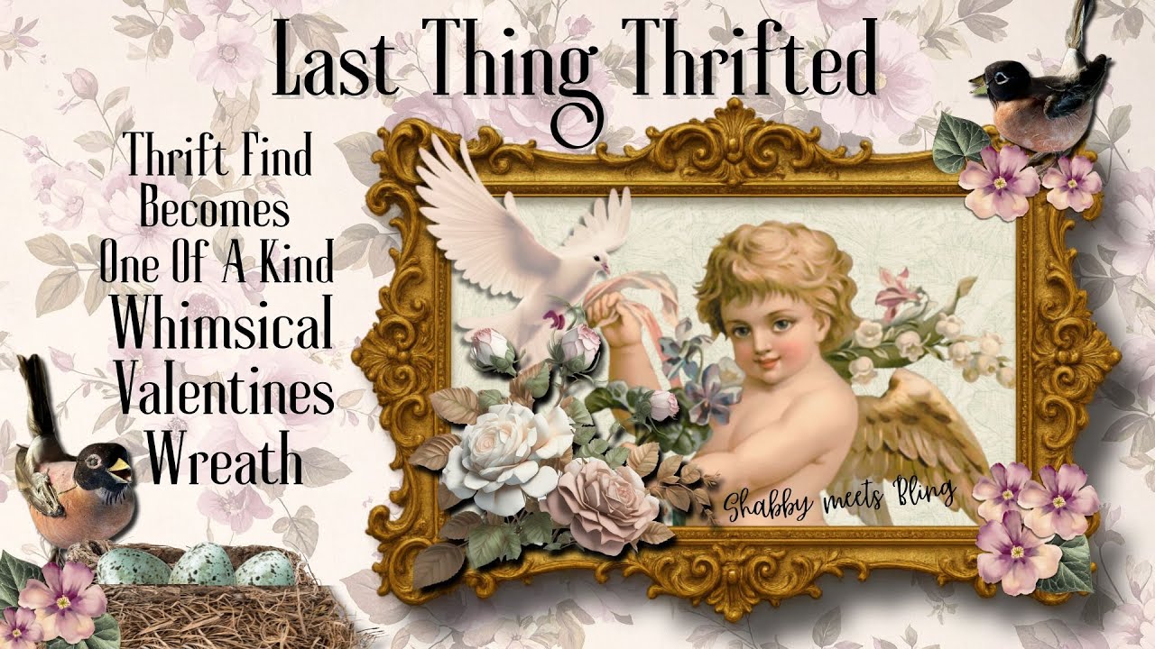 Valentines Wreath / DIY Easy Valentines Day / Last Thing Thrifted / Storybook, Fairy Tail, Whimsical