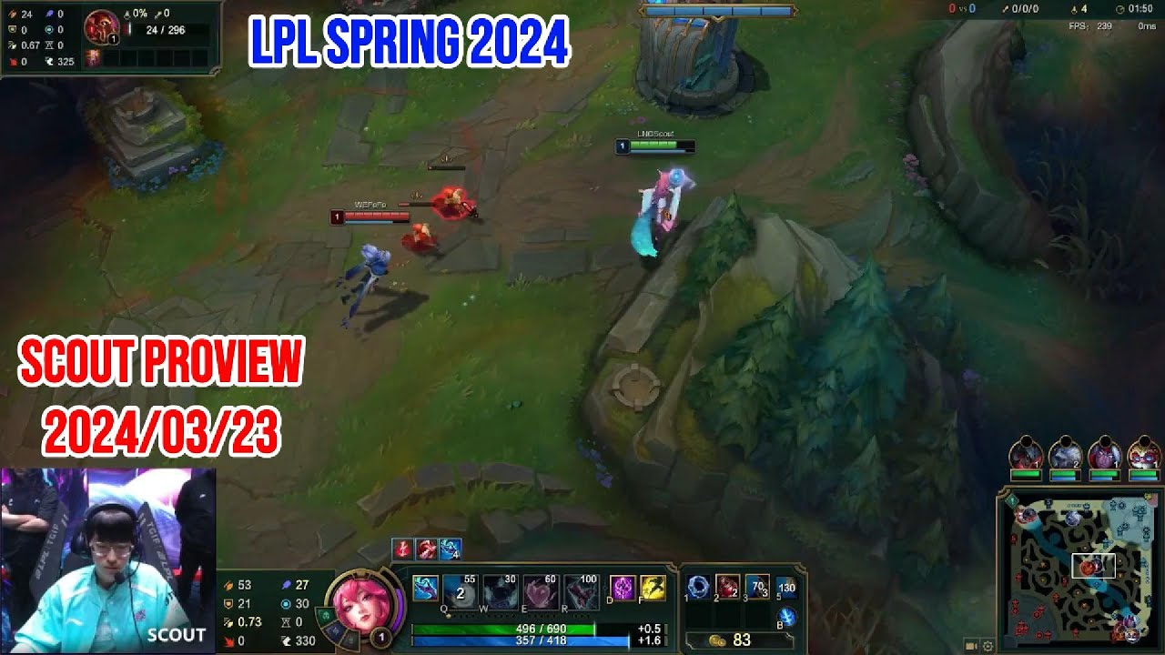 Scout proview 2024/03/23 ahri hwei LPL spring | LNG Scout第一视角