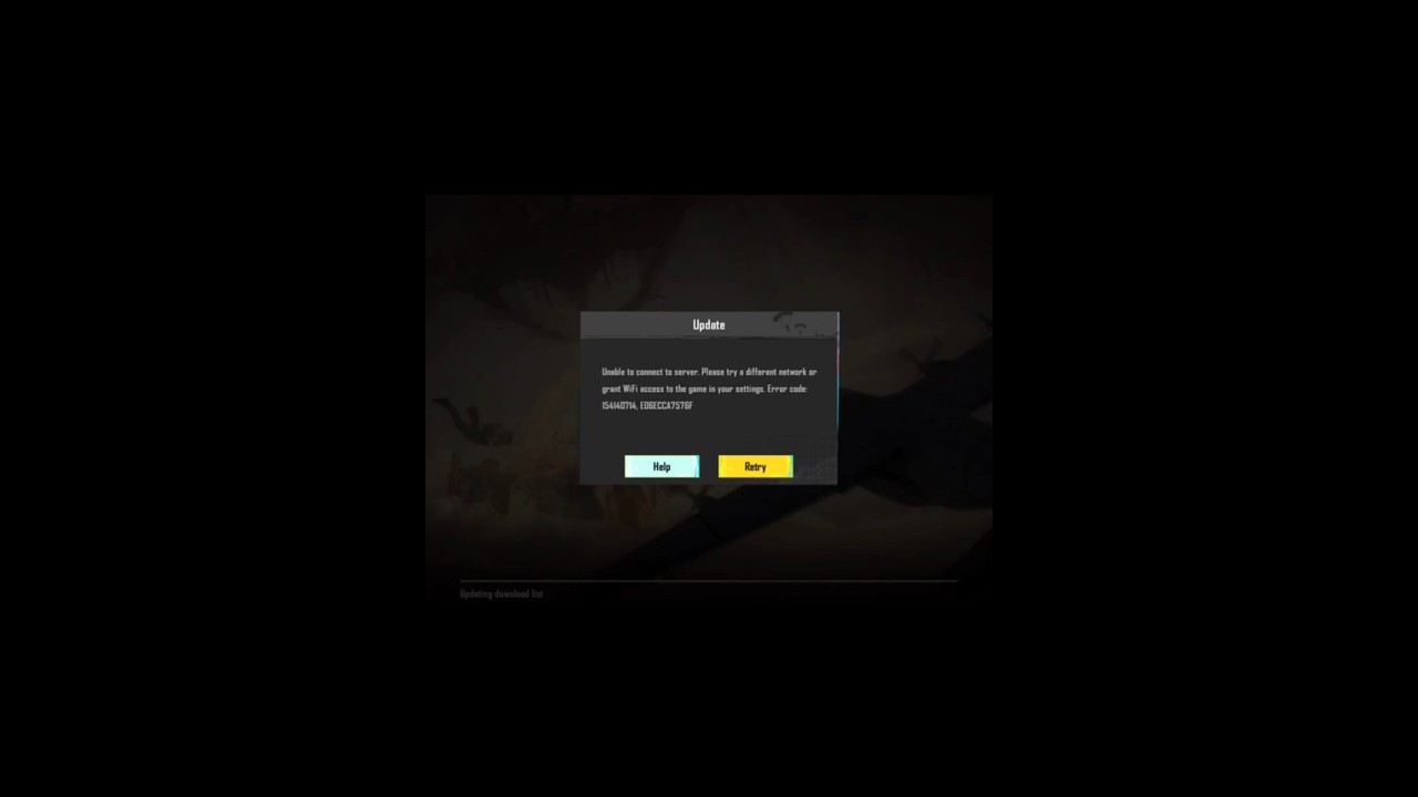Fix PUBG Problem - Unable to connect to server Please try a different network or grant WiFi access
