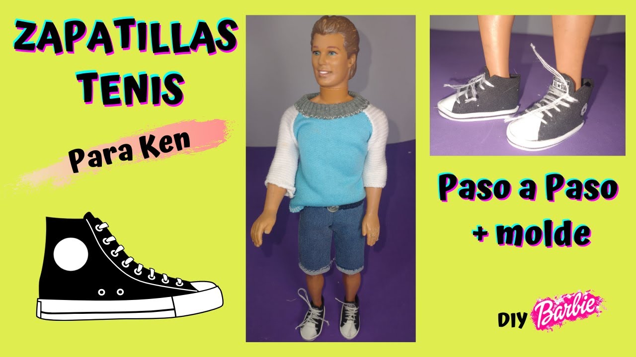 Aprende hacer zapatillas tennis para Ken