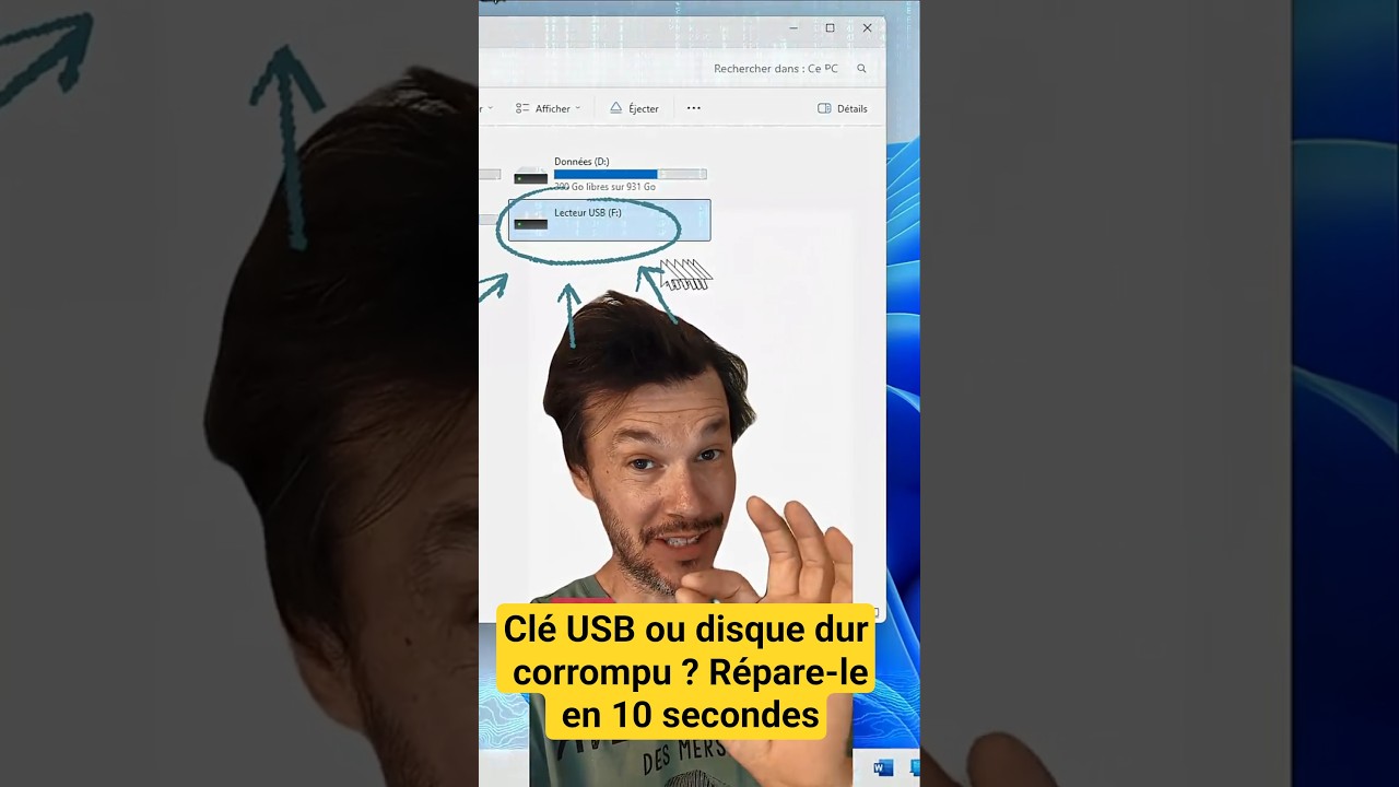 Répare ta clé USB ou disque externe en 10 secondes chrono !