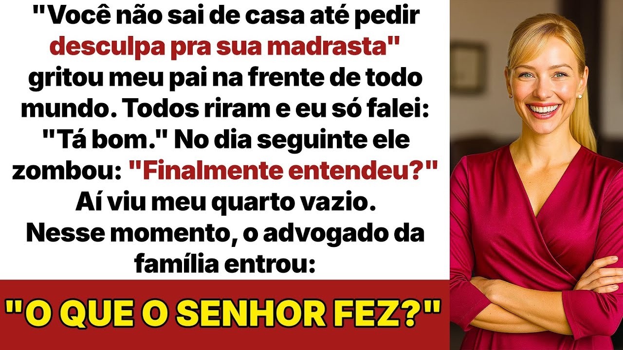 Meu pai me fez pedir desculpas pra nova esposa dele, mas o negócio dele afundou