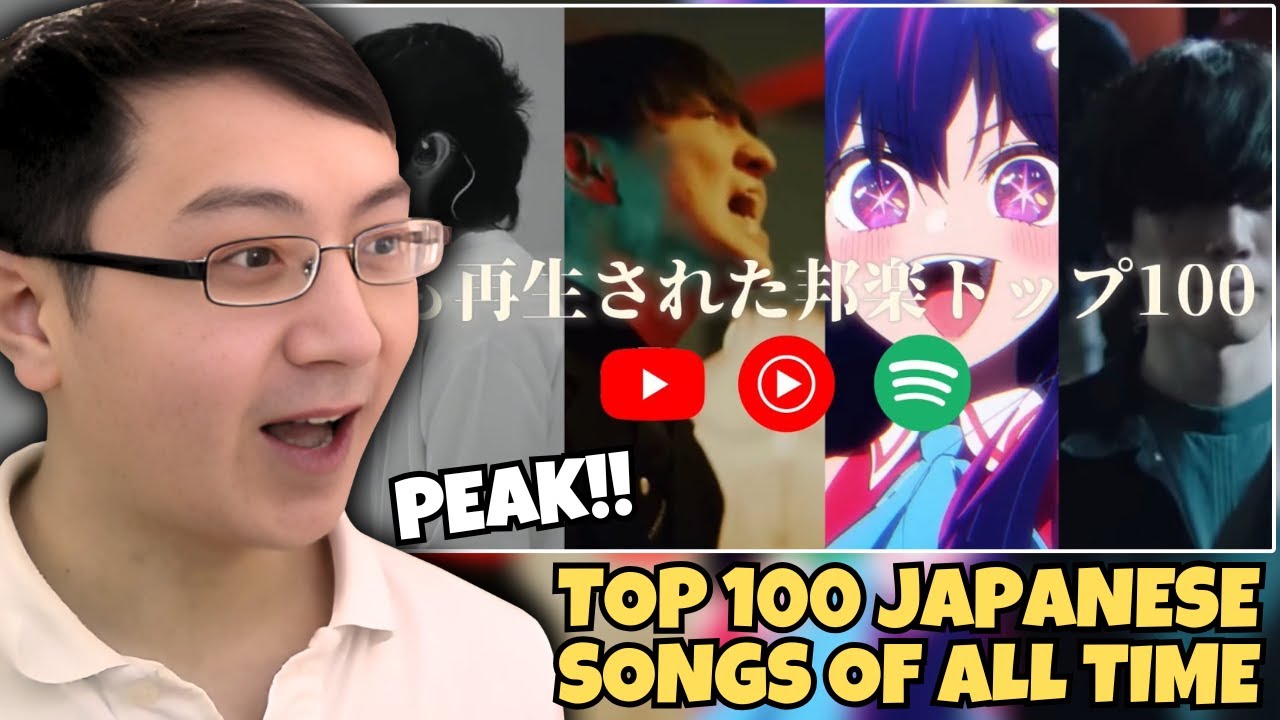 FIRST TIME REACTION TO THE TOP 100 JAPANESE SONGS OF ALL TIME!