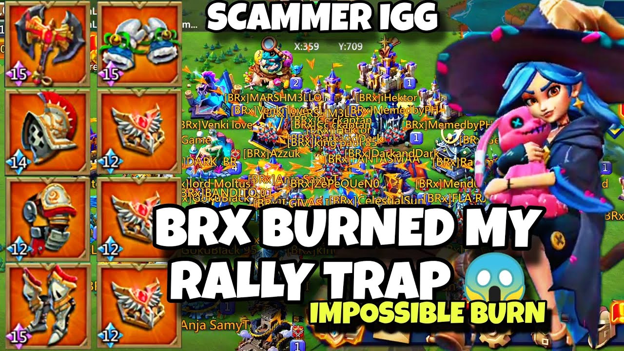 BRx TITANS BURNED MY RALLY TRAP   | #rallytraplordsmobile #rallytrap #lordsmobile