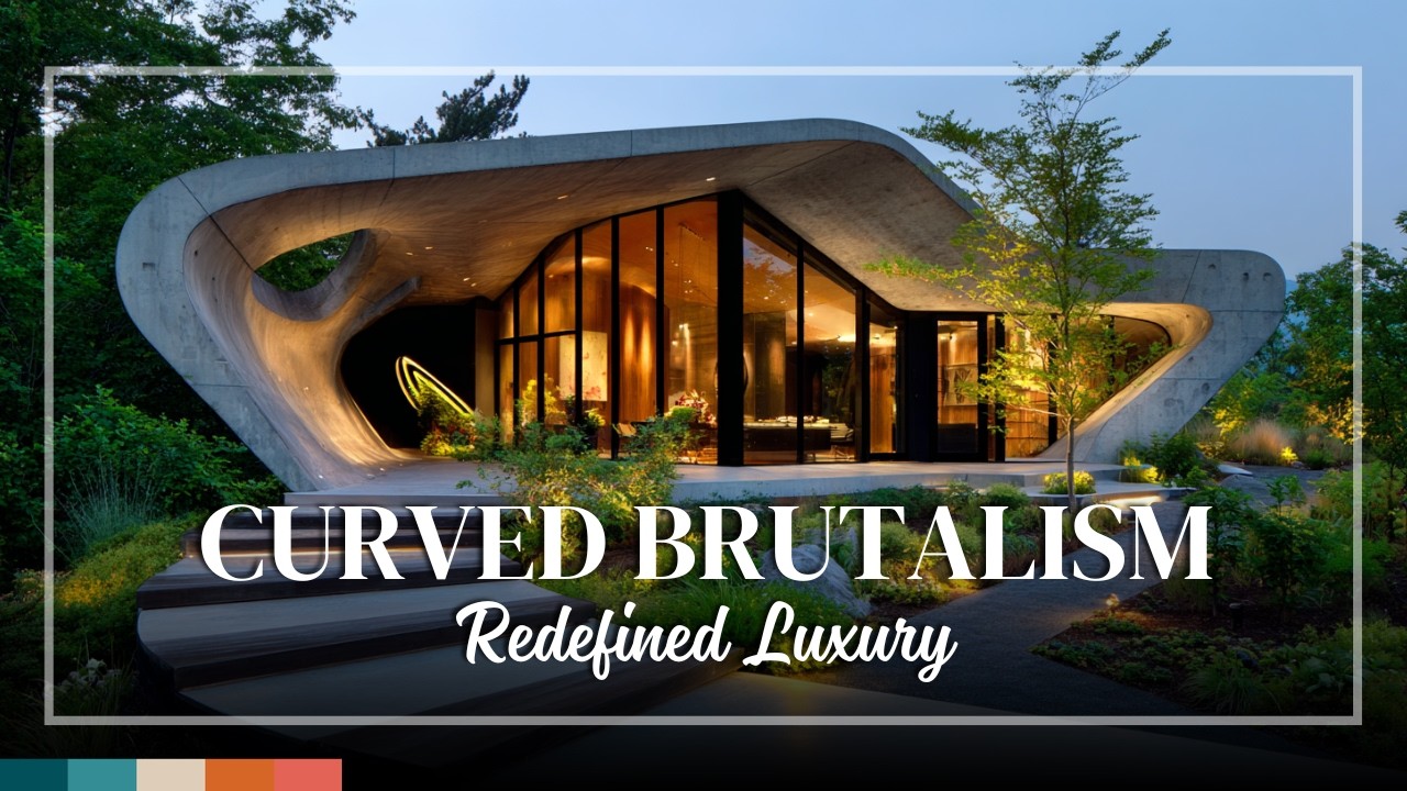 Flowing Concrete Forms &ndash; Curved Brutalist Houses Redefining Modern Architectural Elegance 🏛️