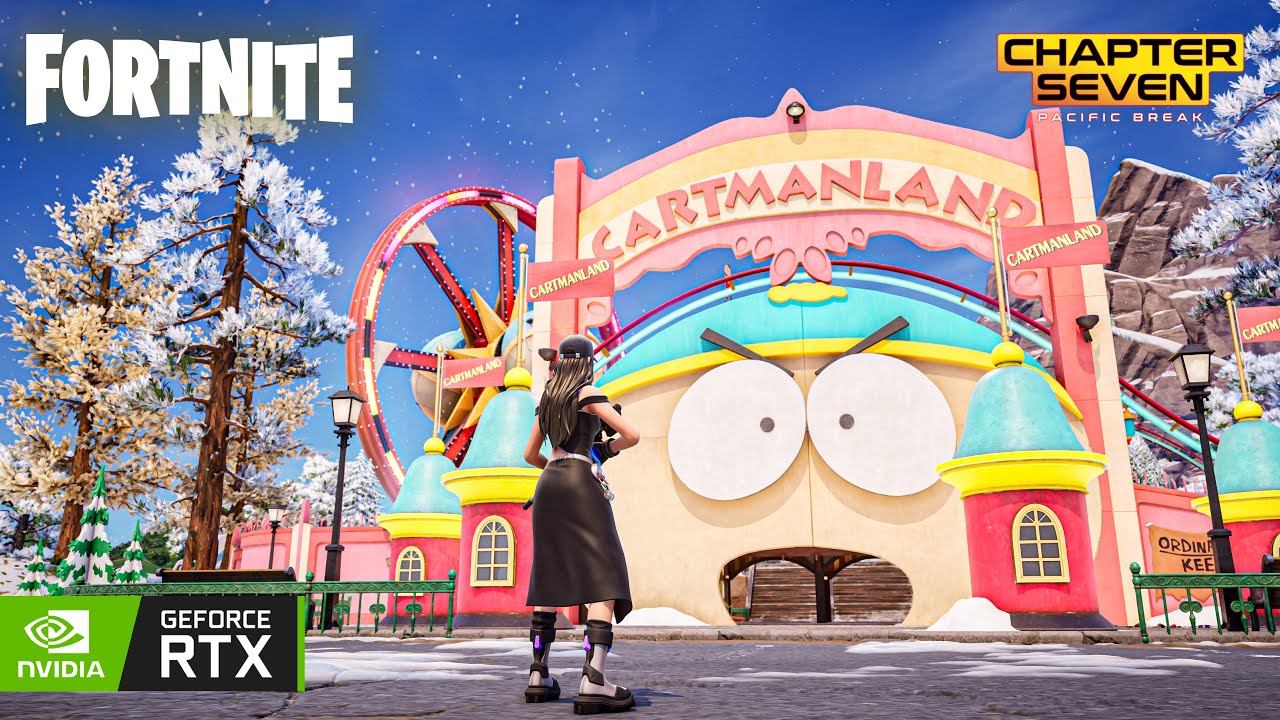 Fortnite South Park Born in Chaos C7 S1 | 4K Max 5090 Ray Tracing ON | Spirit Hunter Saeko Outfit