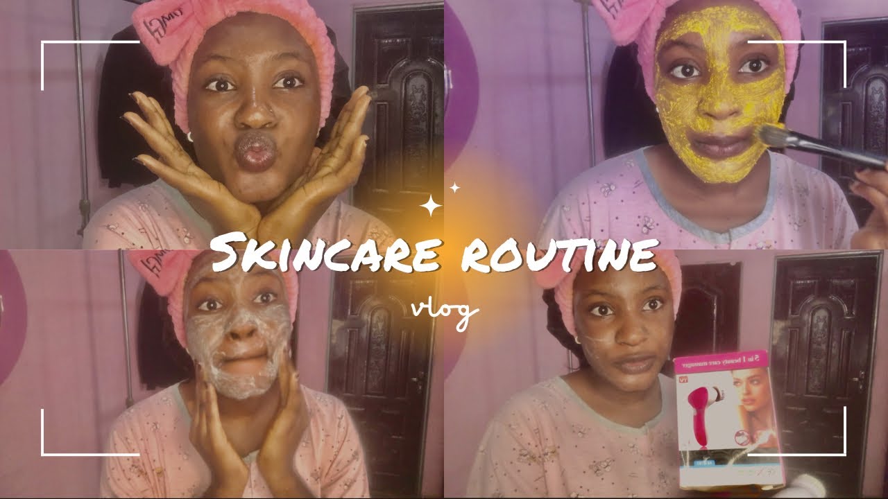 My skincare routine | DIY turmeric face mask | 5 in 1 beauty care massager   