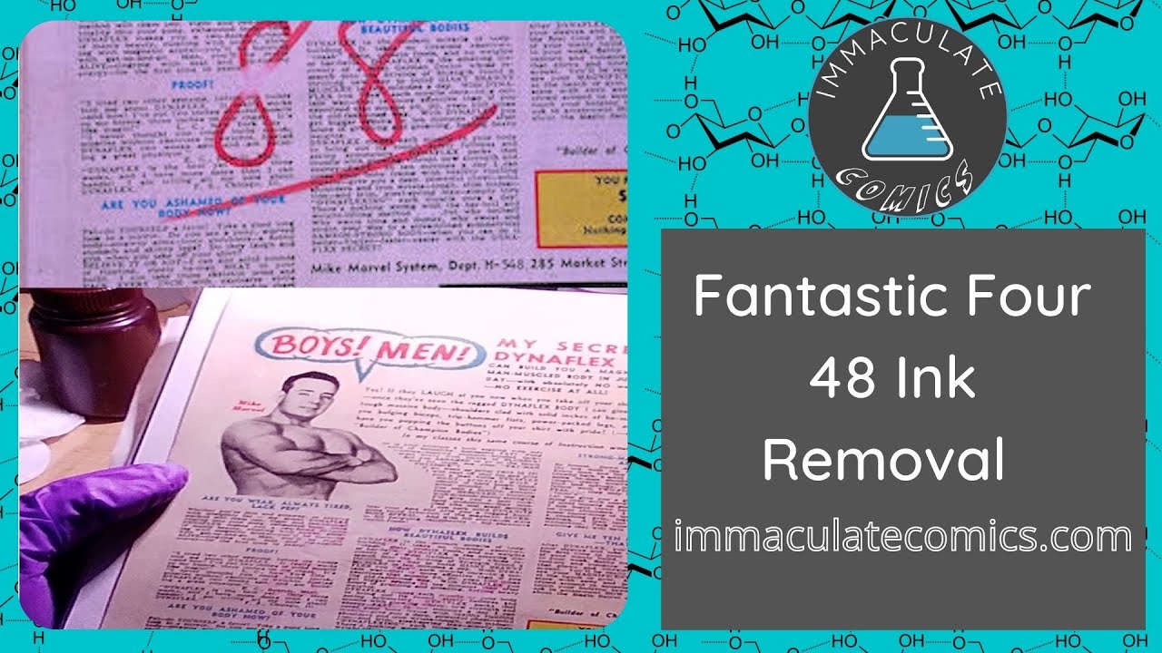 Removing cover ink from Fantastic Four 48