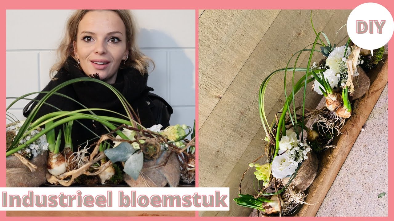 Hoe maak je dit industriële BLOEMSTUK 🌸✨ | Cursus Bloemschikken 