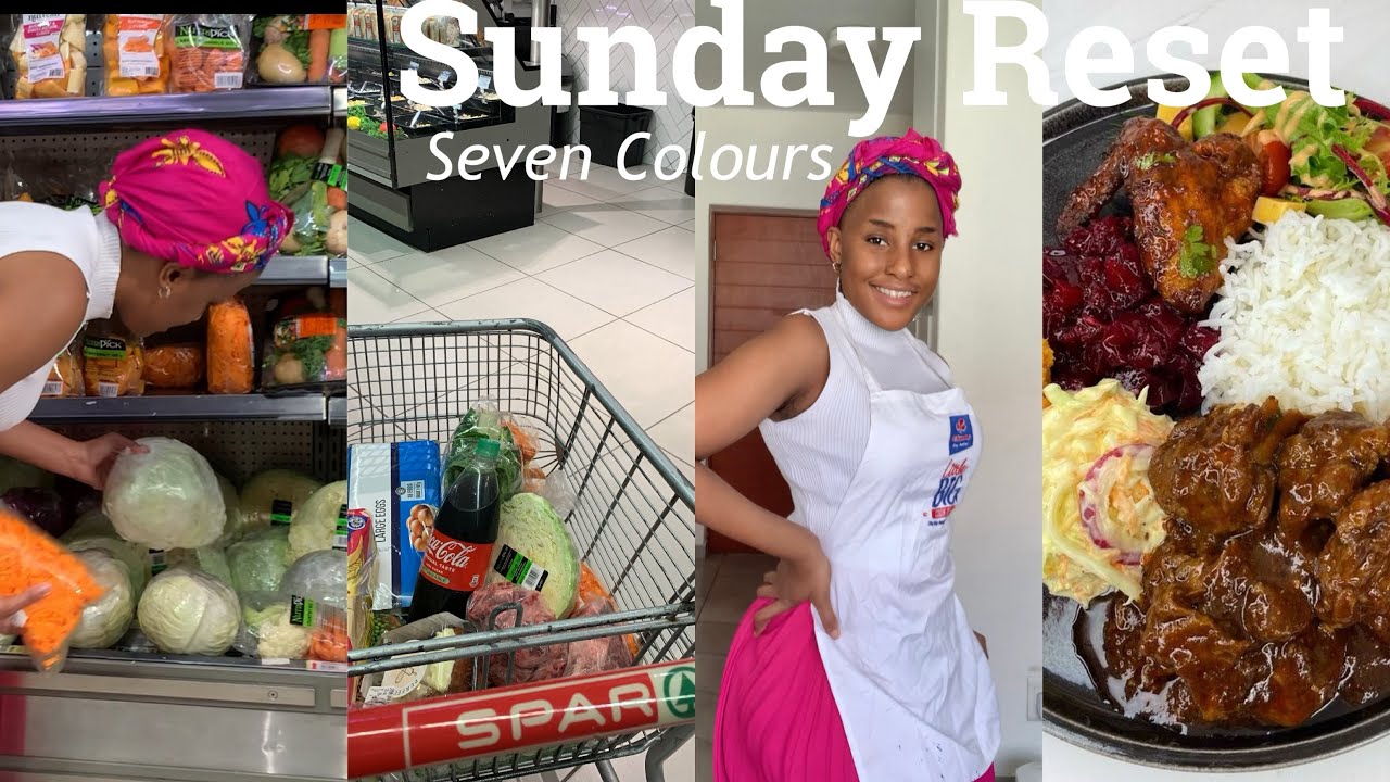 Sunday Vlog: Grocery Shopping & Cooking Dinner for My Sister| Seven Colours | Sunday Kos Full Meal