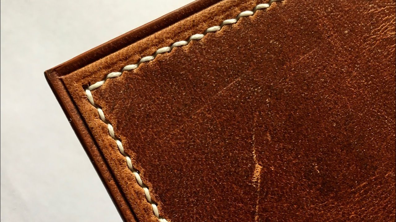 how to make clean Corner stitching on Leather craft