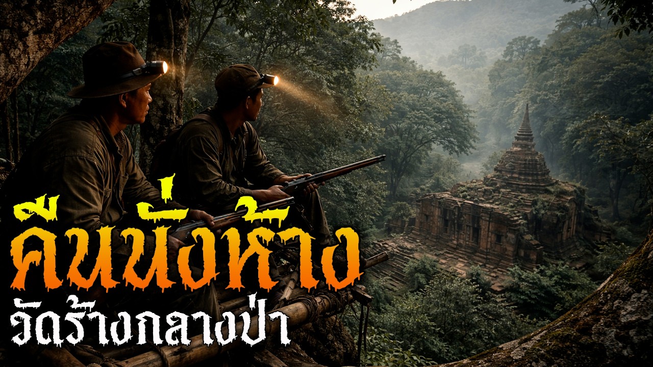 คืนนั่งห้างวัดร้างกลางป่า l พระจันร์เต็มดวง