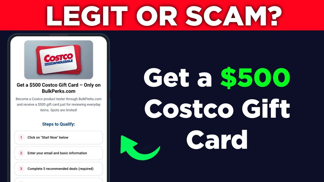 МОШЕННИЧЕСТВО С ПОДАРОЧНОЙ КАРТОЙ Costco НА 500 ДОЛЛАРОВ: BulkPerks.com &mdash; закон или фишинг? (ВНИМ...