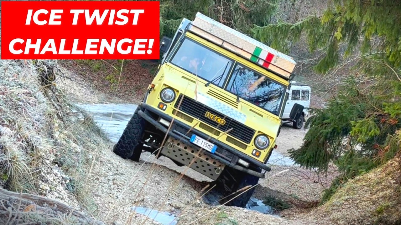 Iveco Daily 4x4-VM90, чуть не перевернулся. Жесткое горное бездорожье, реальный риск,никаких ошибок!