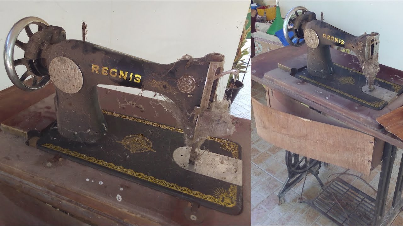 Antique Sewing Machine with Table Restoration