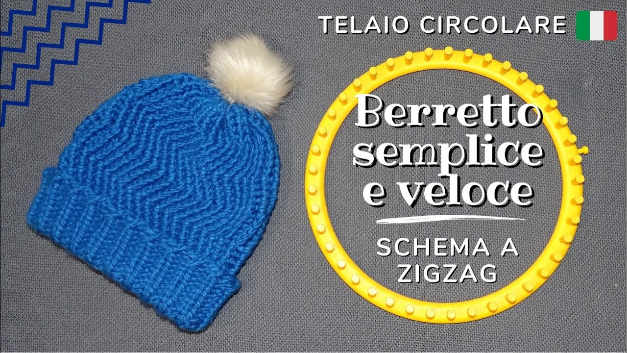 Tutorial telaio circolare - Berretto facilissimo con punto Ginepro (Loom knitting, Juniper stitch)